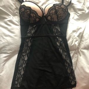 Secret Possessions 34C negligee lingerie black